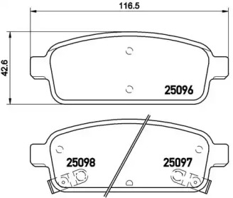 Дисковой тормозной механизм BREMBO для CHEVROLET CRUZE Station Wagon (J308) 1.4