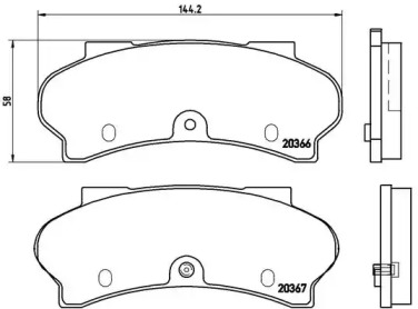 Запчасти для ТО BREMBO для PEUGEOT J9 автобус 2.3 D