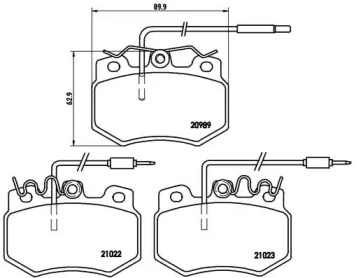 Тормозные колодки BREMBO для PEUGEOT 205 I (741A/C) 1.7 Diesel