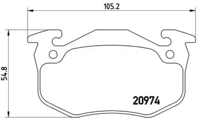 Дисковой тормозной механизм BREMBO для PEUGEOT 306 Кабриолет (7D, N3, N5) 1.8 16V