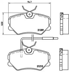 Дисковой тормозной механизм BREMBO для PEUGEOT 405 I (15B) 1.9 SPort MI-16 4x4