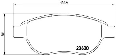 Тормозные колодки BREMBO для PEUGEOT 207 CC (WD_) 1.6 16V Turbo