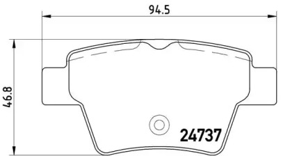 Тормозные колодки BREMBO для PEUGEOT 207 CC (WD_) 1.6 16V Turbo