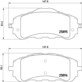 Запчасти для ТО BREMBO для PEUGEOT 308 SW II 1.6 THP 150
