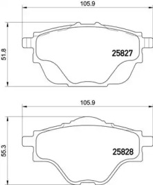 Тормозные колодки BREMBO для PEUGEOT 308 SW II 1.6 GT 205
