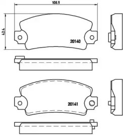 Дисковой тормозной механизм BREMBO для DACIA 1410 универсал 1.4