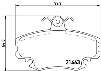 Тормозные колодки BREMBO для DACIA LOGAN (LS_) 1.6 (LSOB, LSOD, LSOF, LSOH)