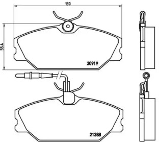 Дисковой тормозной механизм BREMBO для DAEWOO LUBLIN II Фургон 2.4 TD (3304)