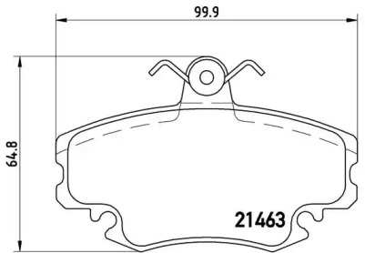 Тормозные колодки BREMBO для DACIA LOGAN (LS_) 1.6 (LSOB, LSOD, LSOF, LSOH)