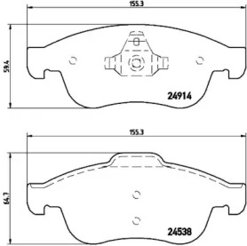 Дисковой тормозной механизм BREMBO для DACIA DOKKER Express 1.2 TCe 115