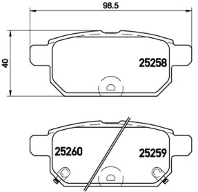 Запчасти для ТО BREMBO для SUZUKI VITARA (LY) 1.4 T AllGrip (APK 414)