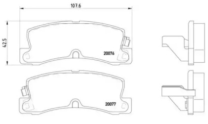 Запчасти для ТО BREMBO для LEXUS ES (VCV10_, VZV21_) 300 (MCV10_, VCV10_)