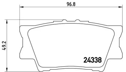 Тормозные колодки BREMBO для TOYOTA CAMRY седан (_V4_) 2.4 (ACV40)