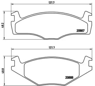 Запчасти для ТО BREMBO для VW POLO (6N1) 64 1.9 D