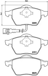 Запчасти для ТО BREMBO для VW BORA Variant (1J6) 2.8 V6 4motion
