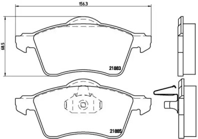 Дисковой тормозной механизм BREMBO для VW TRANSPORTER IV c бортовой платформой/ходовая часть (70XD) 1.9 TD