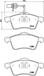 Дисковой тормозной механизм BREMBO для VW TRANSPORTER IV c бортовой платформой/ходовая часть (70XD) 1.9 TD