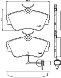 Дисковой тормозной механизм BREMBO для VW TRANSPORTER IV c бортовой платформой/ходовая часть (70XD) 1.9 TD