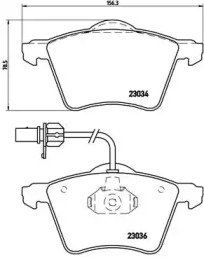 Дисковой тормозной механизм BREMBO для VW TRANSPORTER IV c бортовой платформой/ходовая часть (70XD) 1.9 TD