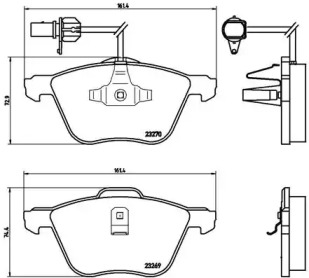 Дисковой тормозной механизм BREMBO для VW TRANSPORTER IV c бортовой платформой/ходовая часть (70XD) 1.9 TD