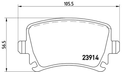 Тормозные колодки BREMBO для VW GOLF VI (5K1) 1.6