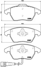 Тормозные колодки BREMBO для VW POLO (6R, 6C) 1.4 BiFuel