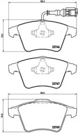 Дисковой тормозной механизм BREMBO для VW MULTIVAN V (7HM, 7HN, 7HF, 7EF, 7EM, 7EN) 1.9 TDI