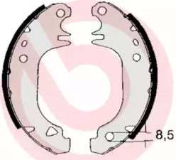 Тормозная колодка / накладка BREMBO для PEUGEOT 205 I (741A/C) 1.7 Diesel