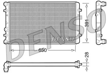 Водяной / масляный радиатор DENSO для VW BORA Variant (1J6) 1.4 16V