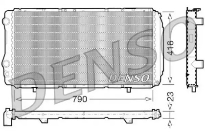 Водяной / масляный радиатор DENSO для FIAT DUCATO c бортовой платформой/ходовая часть (230_) 2.5 TDI