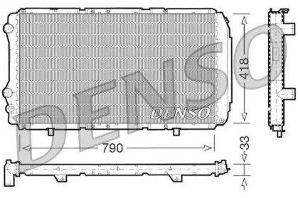 Водяной / масляный радиатор DENSO для FIAT DUCATO c бортовой платформой/ходовая часть (230_) 2.5 TDI