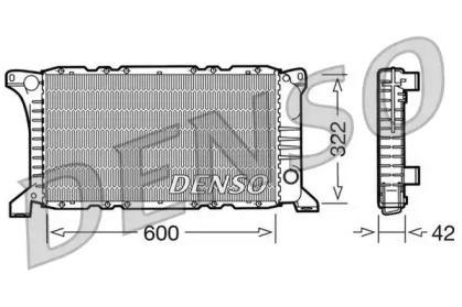 Водяной / масляный радиатор DENSO для FORD TRANSIT Фургон (E_ _) 2.5 DI (EAL, EAS)