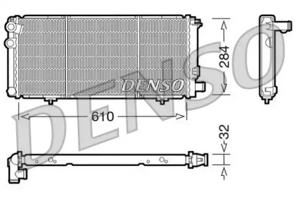Водяной / масляный радиатор DENSO для PEUGEOT 205 I (741A/C) 1.7 Diesel