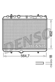 Водяной радиатор DENSO для PEUGEOT 207 (WA_, WC_) 1.6 16V