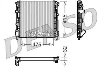 Водяной радиатор DENSO для NISSAN KUBISTAR (X76) 1.5 dCi