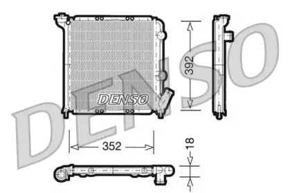 Водяной / масляный радиатор DENSO для RENAULT SUPER 5 (B/C40_) 1.4 (B/C40J)