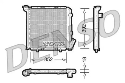 Водяной / масляный радиатор DENSO для RENAULT SUPER 5 (B/C40_) 1.4 (B/C40J)