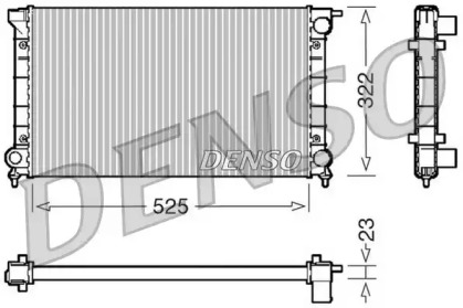 Водяной / масляный радиатор DENSO для VW GOLF II (19E, 1G1) 1.8 i Cat Syncro