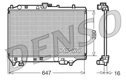 Водяной радиатор DENSO для MAZDA 323 S IV (BG) 1.3 16V