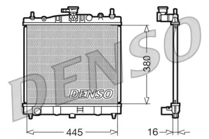 Водяной радиатор DENSO для NISSAN NOTE (E11, NE11) 1.6