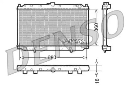 Водяной радиатор DENSO для NISSAN PRIMERA Hatchback (P11) 1.6 16V