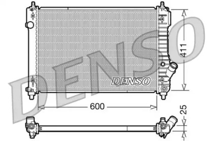 Водяной / масляный радиатор DENSO для CHEVROLET AVEO Хэтчбек (T250, T255) 1.4