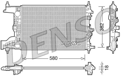 Водяной / масляный радиатор DENSO для CHEVROLET CRUZE Хэтчбек (J305) 1.6