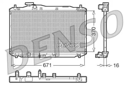Водяной / масляный радиатор DENSO для HONDA CIVIC VIII седан (FD, FA) 1.8 (FD1, FD7)