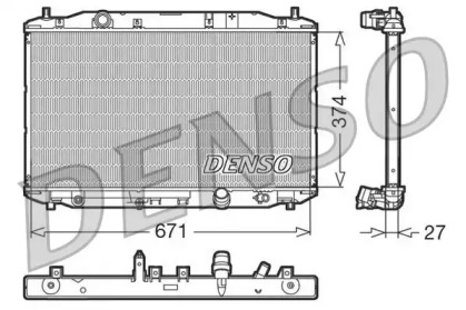 Водяной радиатор DENSO для HONDA CIVIC VIII Hatchback (FN, FK) 2.2 CTDi (FK3)