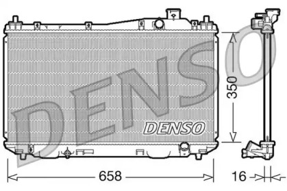 Водяной / масляный радиатор DENSO для HONDA CIVIC VII купе (EM2) 1.7 i