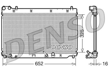 Водяной радиатор DENSO для HONDA JAZZ II (GD_, GE3, GE2) 1.3 (GD1)