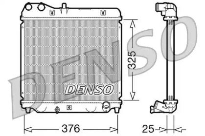 Водяной / масляный радиатор DENSO для HONDA JAZZ II (GD_, GE3, GE2) 1.2 i-DSI (GD5, GE2)
