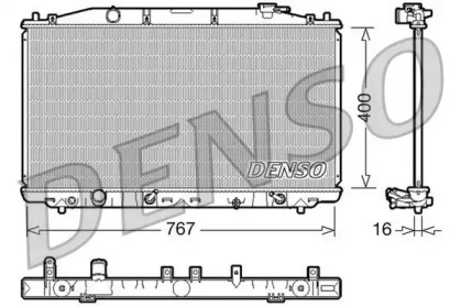 Водяной радиатор DENSO для HONDA ACCORD VIII универсал (CW) 2.4 i (CW2)