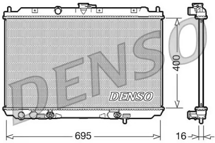 Водяной радиатор DENSO для NISSAN ALMERA TINO (V10) 1.8